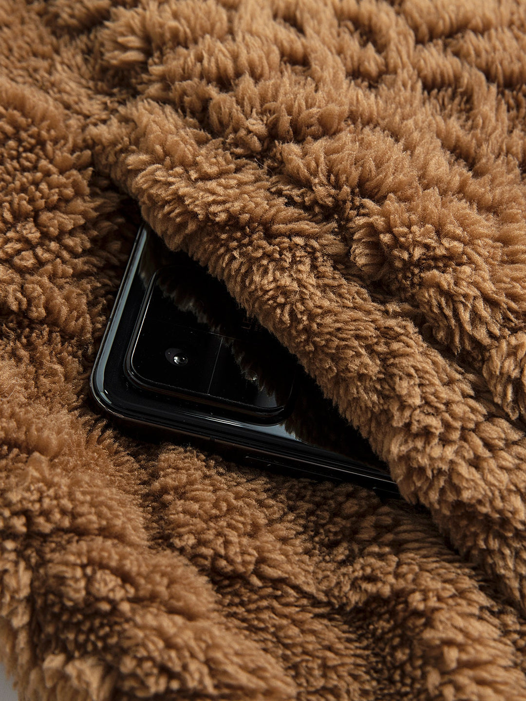 Geometric Jacquard Teddy Jacket