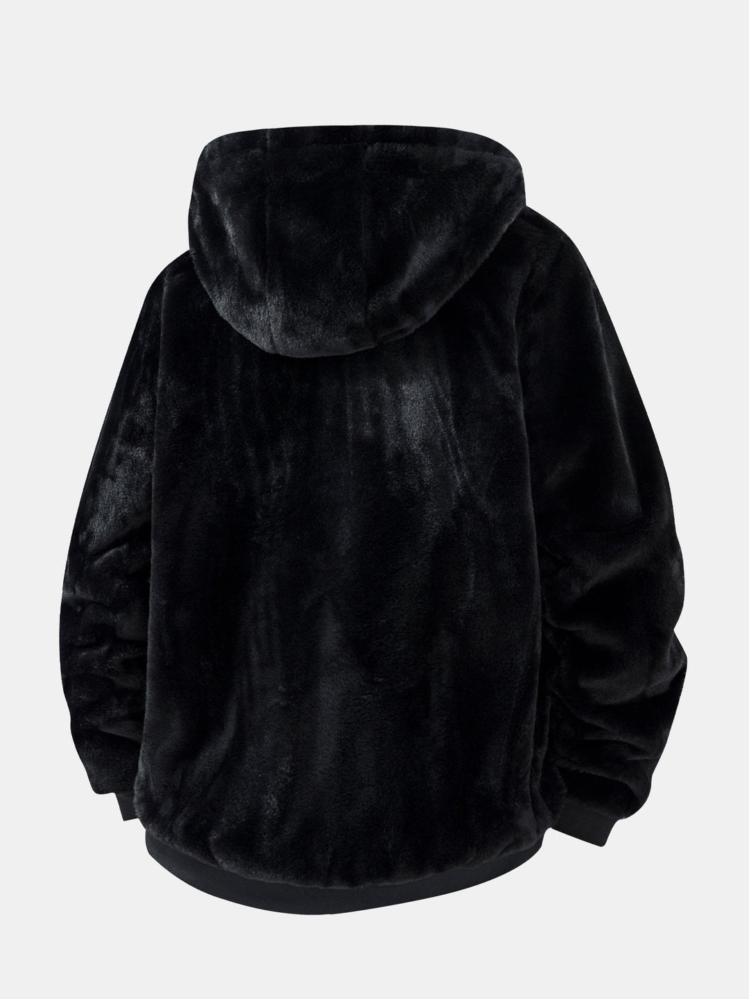 Animal Print Faux Fur Hooded Jacket