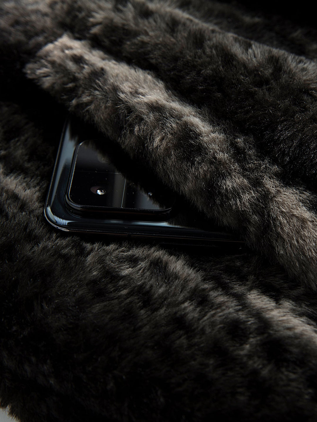 Animal Print Faux Fur Hooded Jacket