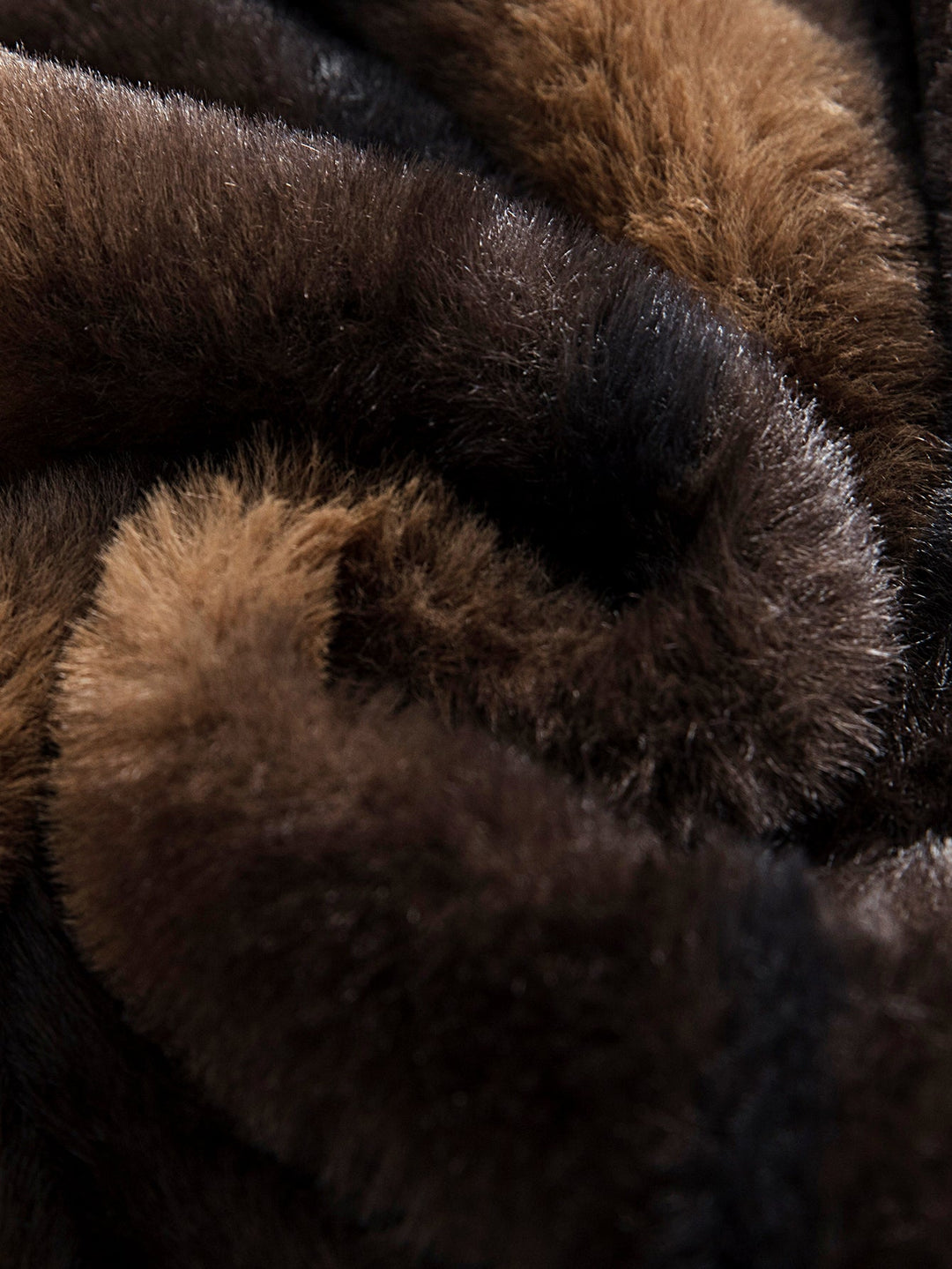 Animal Print Faux Fur Hooded Jacket