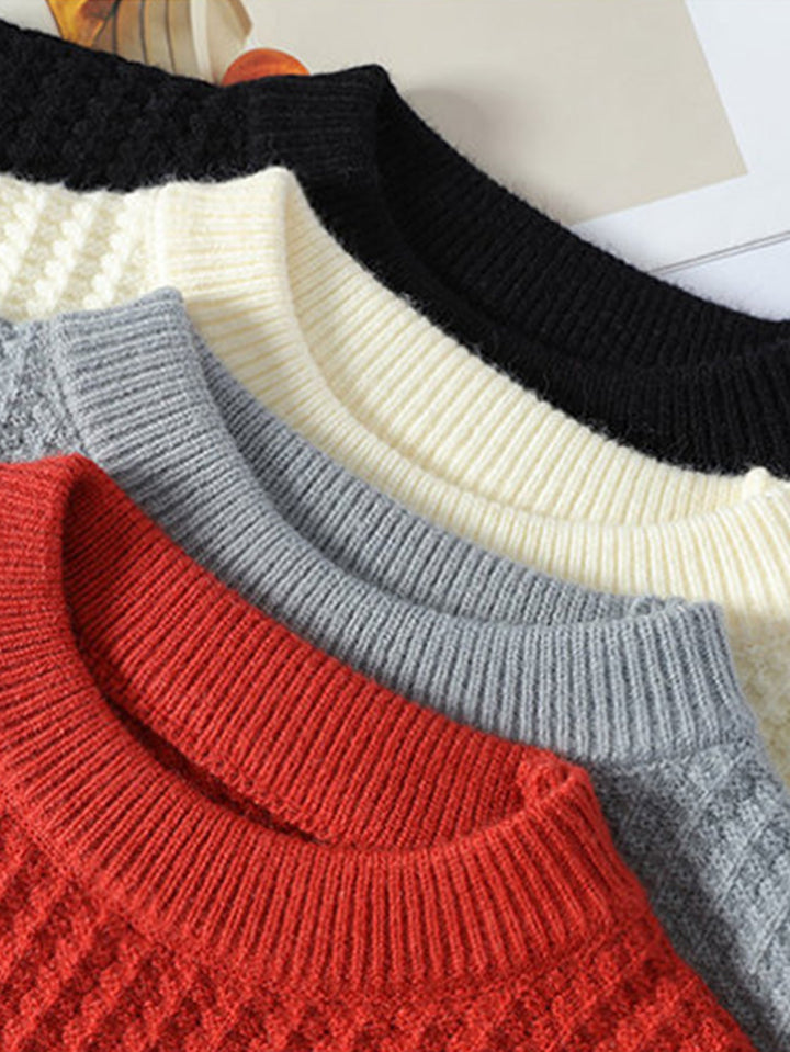 Waffle Crew Neck Sweater