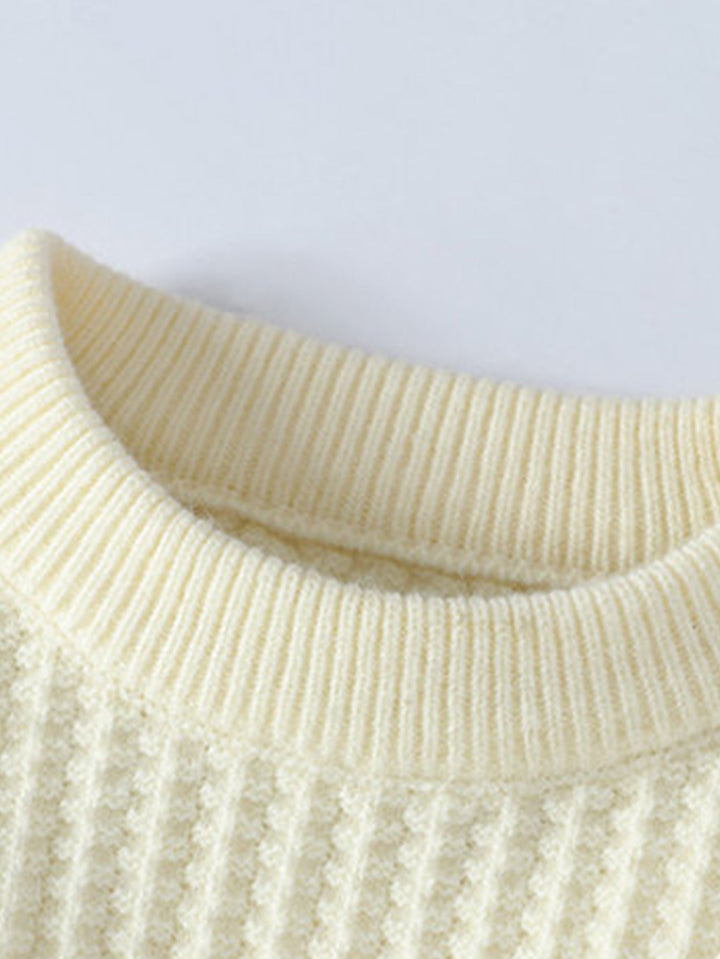 Waffle Crew Neck Sweater