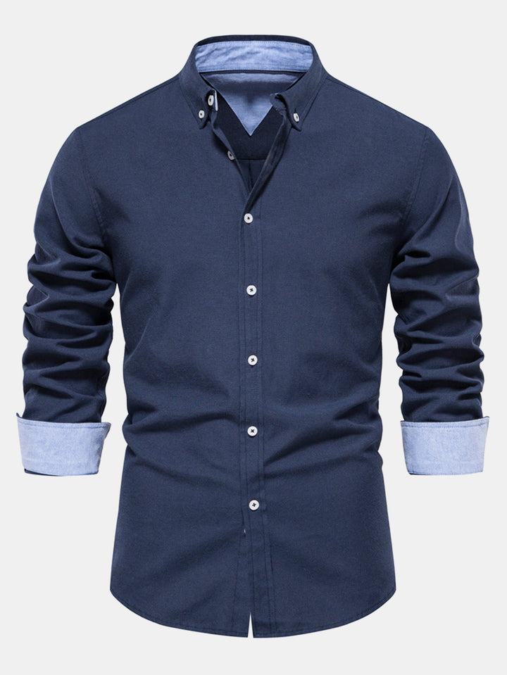 Long Sleeve Button Up Oxford Shirt