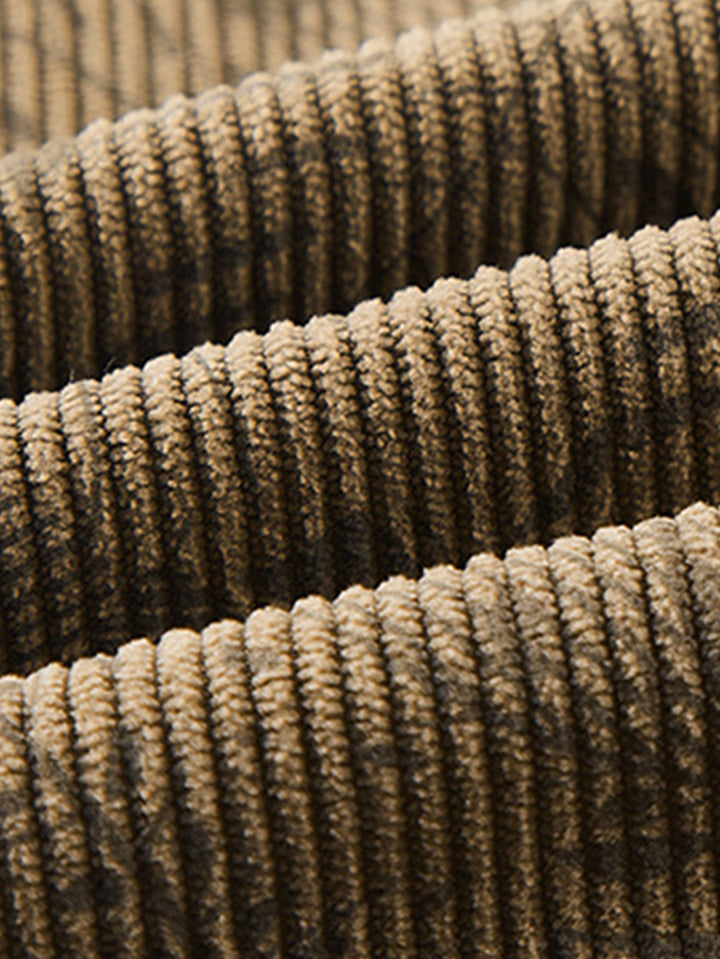 Leaf Print Corduroy Jacket