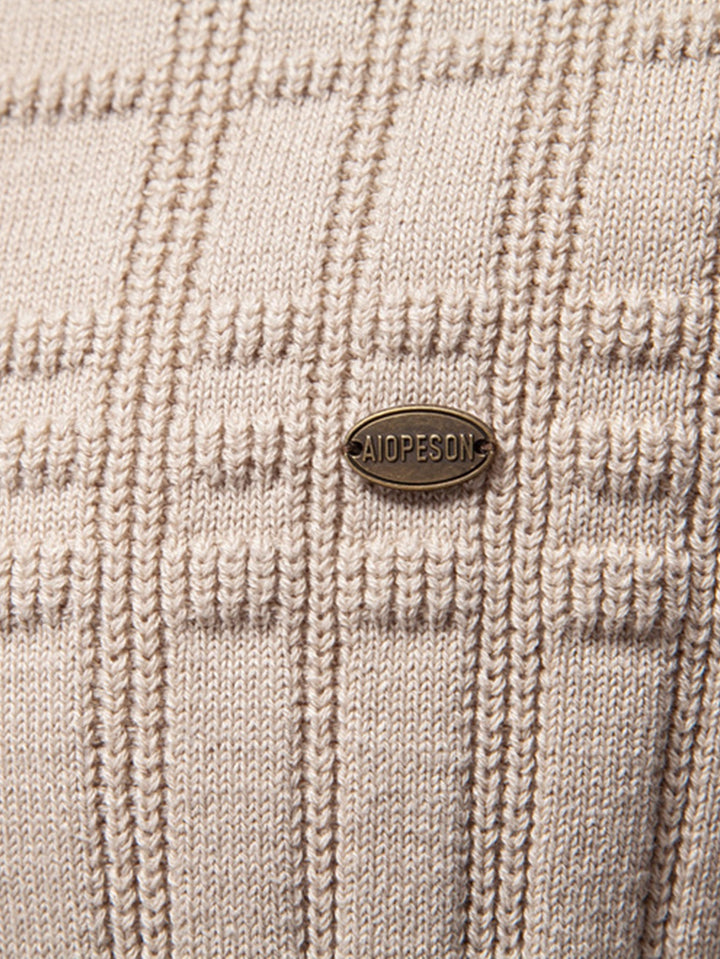 Striped Jacquard Crewneck Sweater