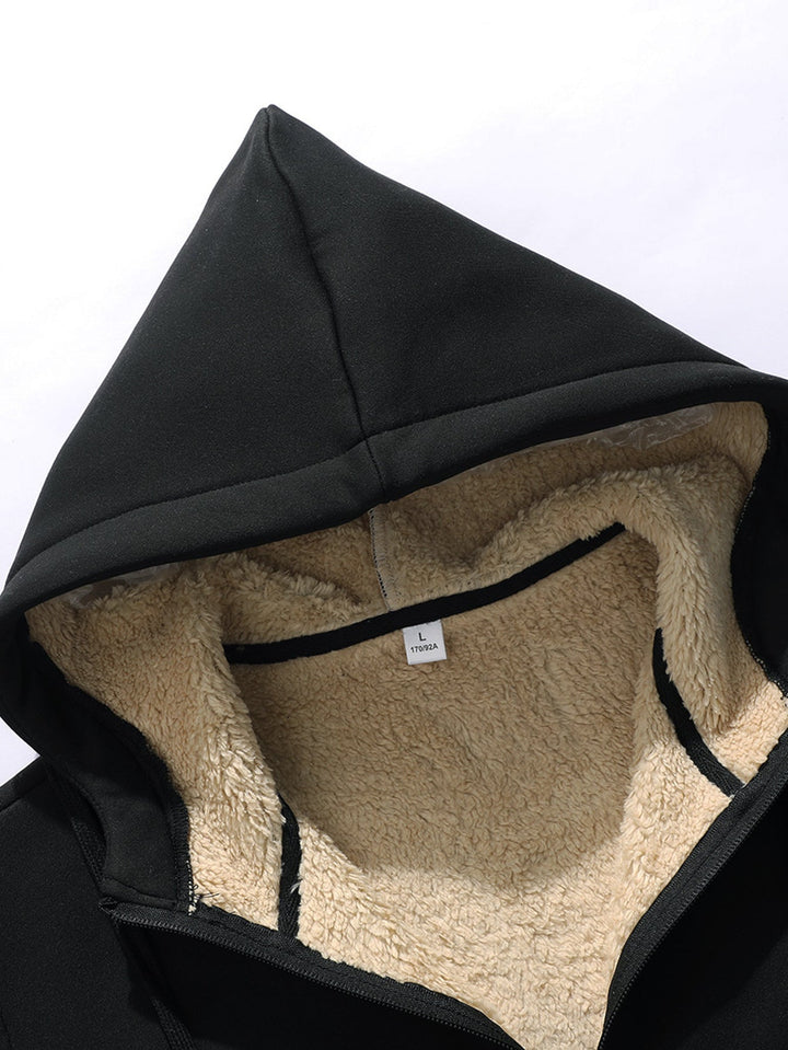 Teddy Lined Zip Up Hoodie & Jogger Pants