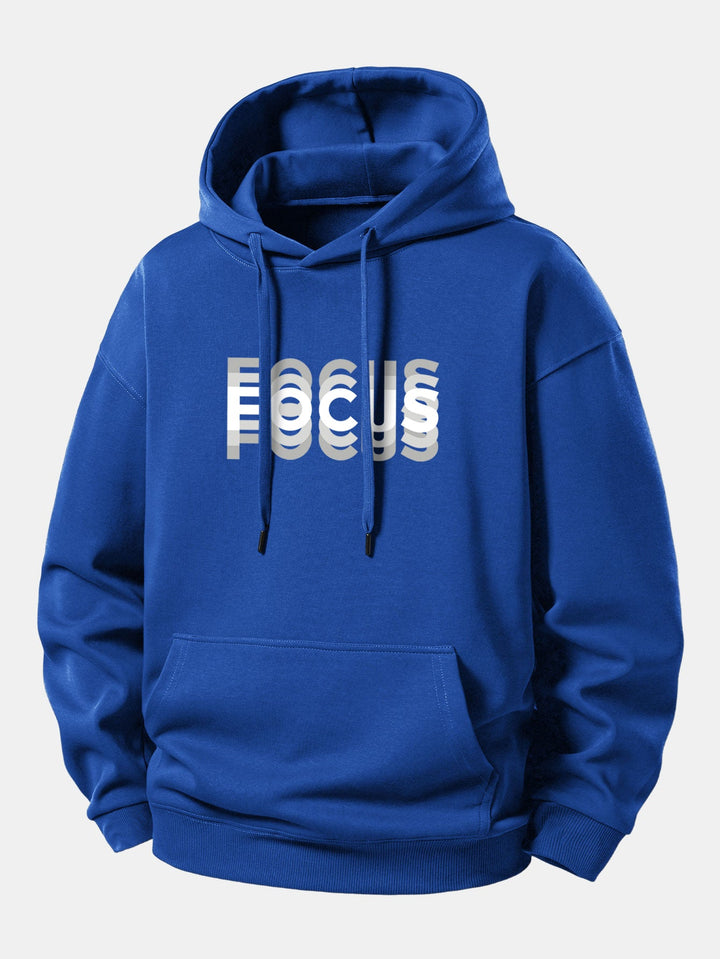 Focus Print Relax Fit Hoodie