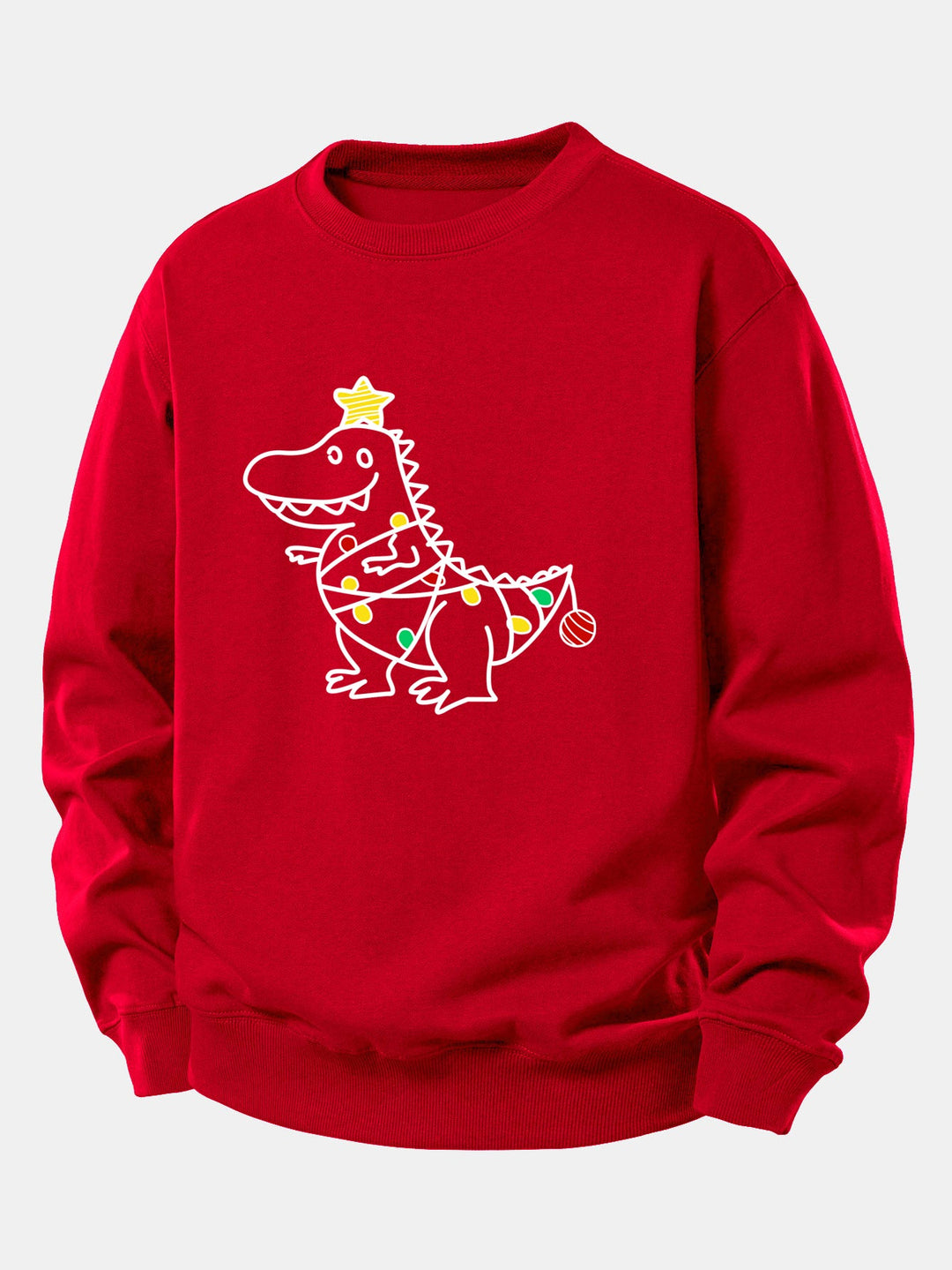 Christmas Dinosaur Print Relax Fit Sweatshirt