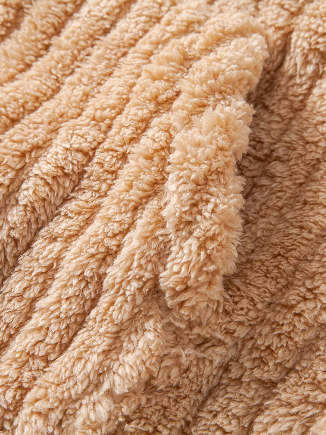 Relax Fit Stripe Kangaroo Pocket Teddy Hoodie & Jogger Pants