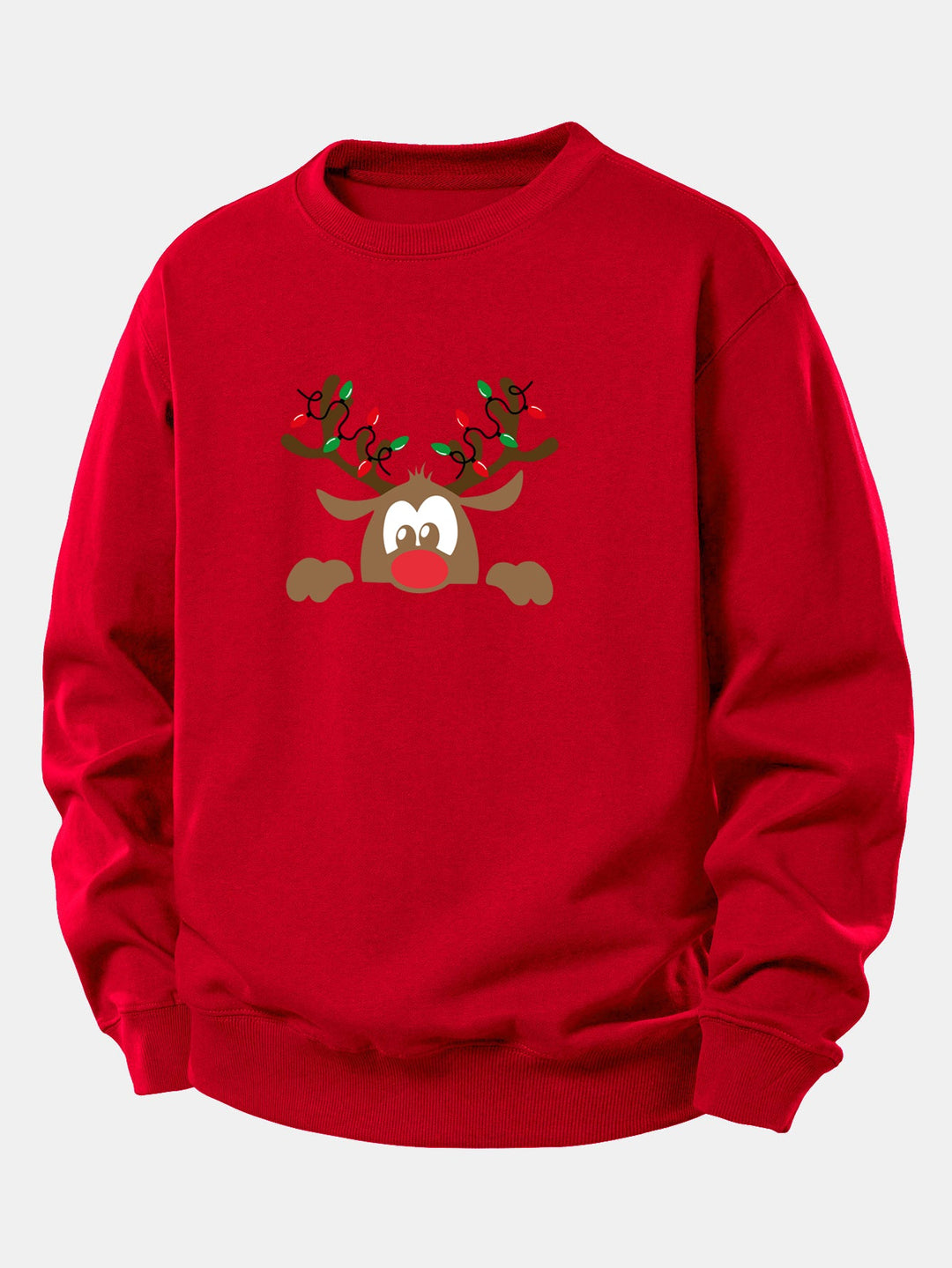 Christmas Reindeer Print Relax Fit Sweatshirt