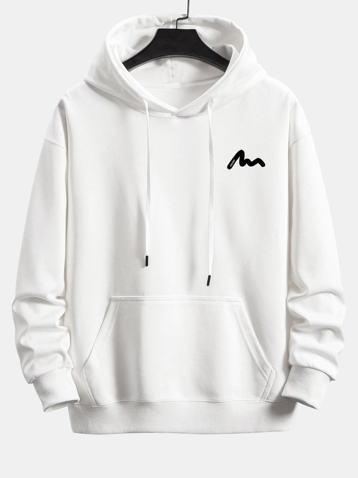 Letter Print Relax Fit Hoodie