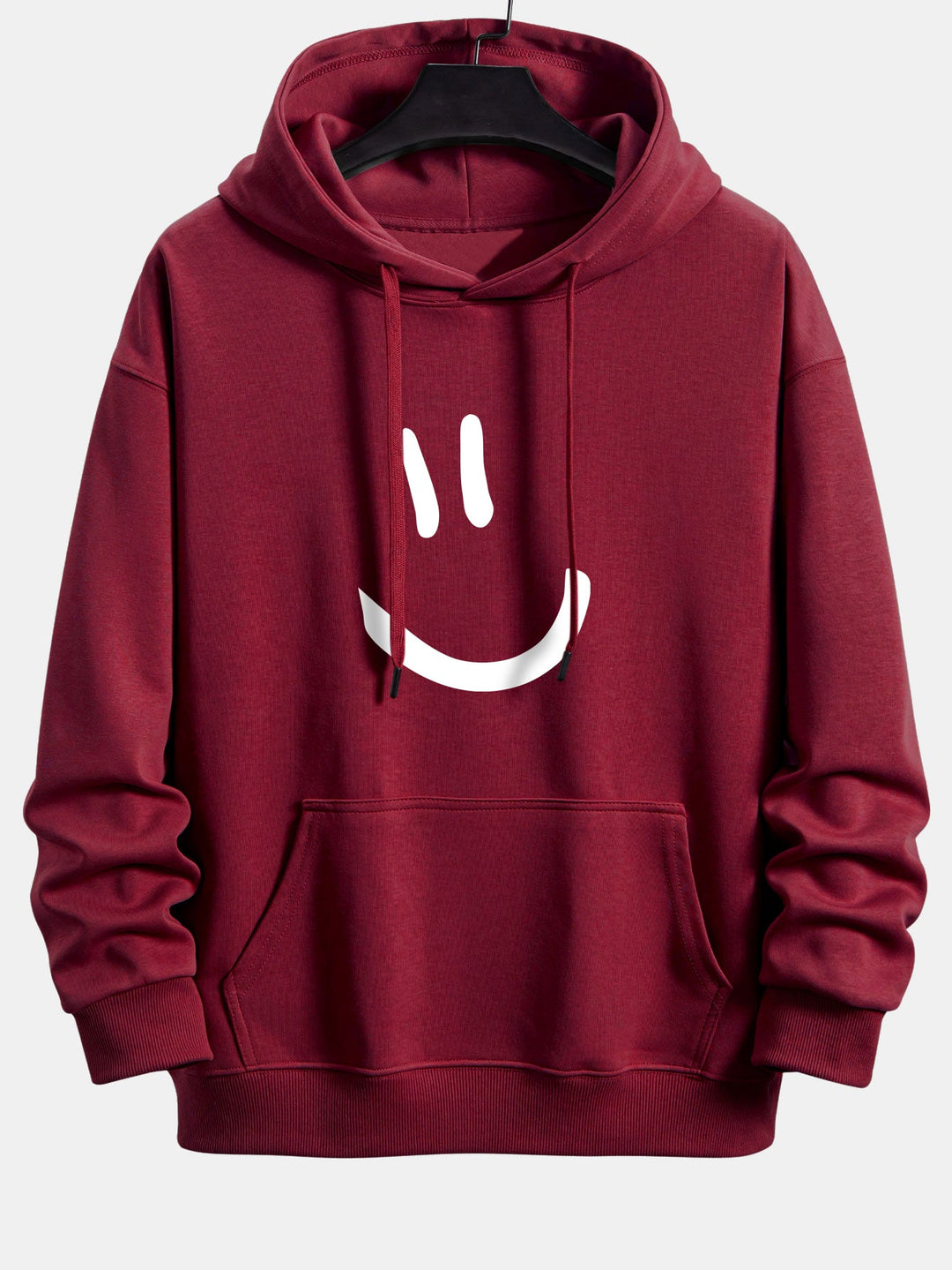 Smiley Face Print Relax Fit Hoodie