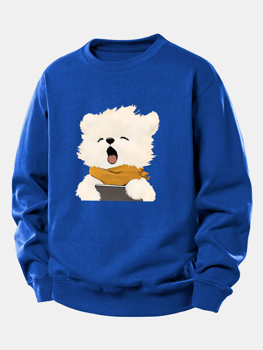 Yawning Puppy Print Relax Fit Sweatshirt