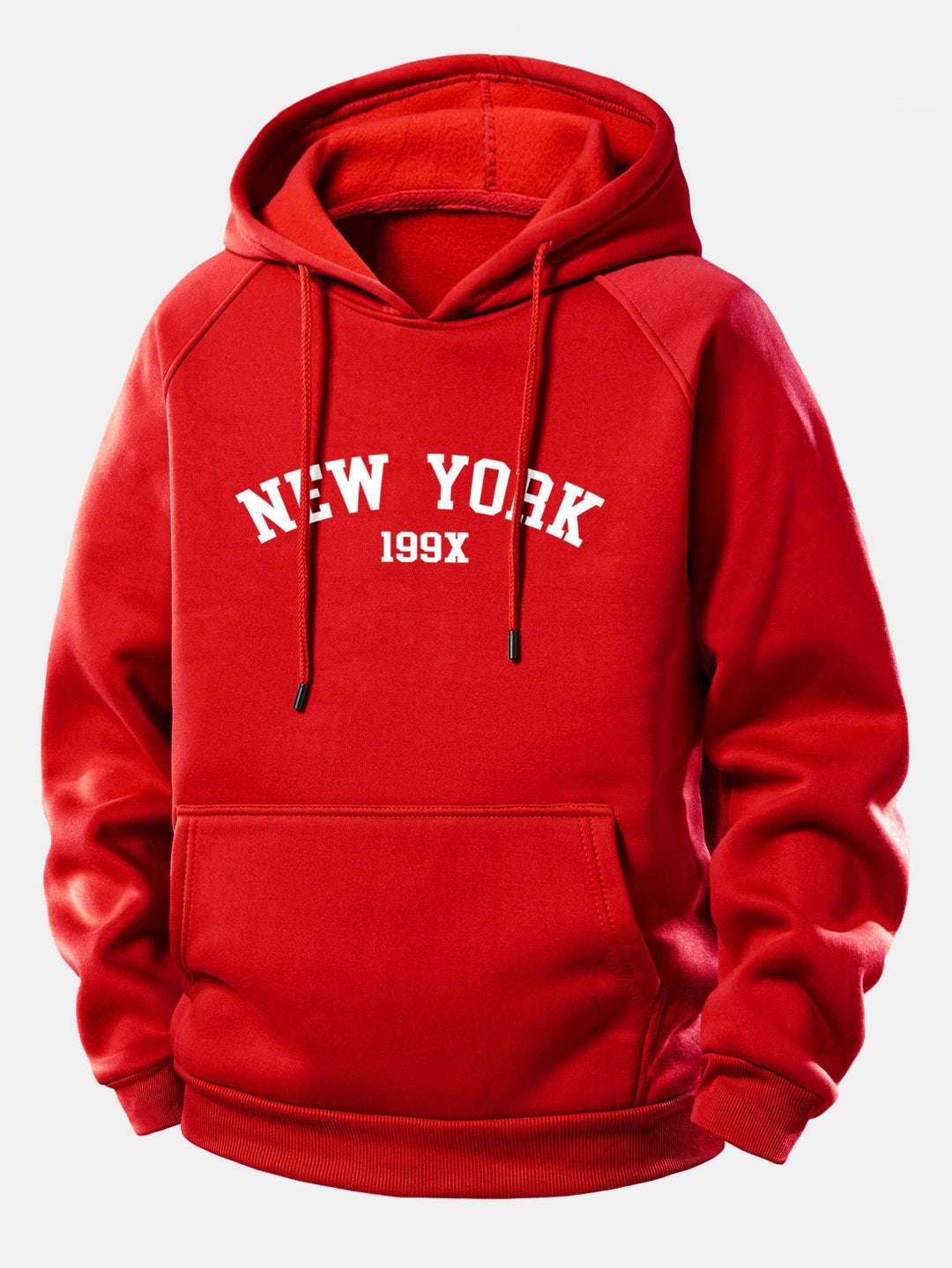 New York Print Drawstring Hoodie