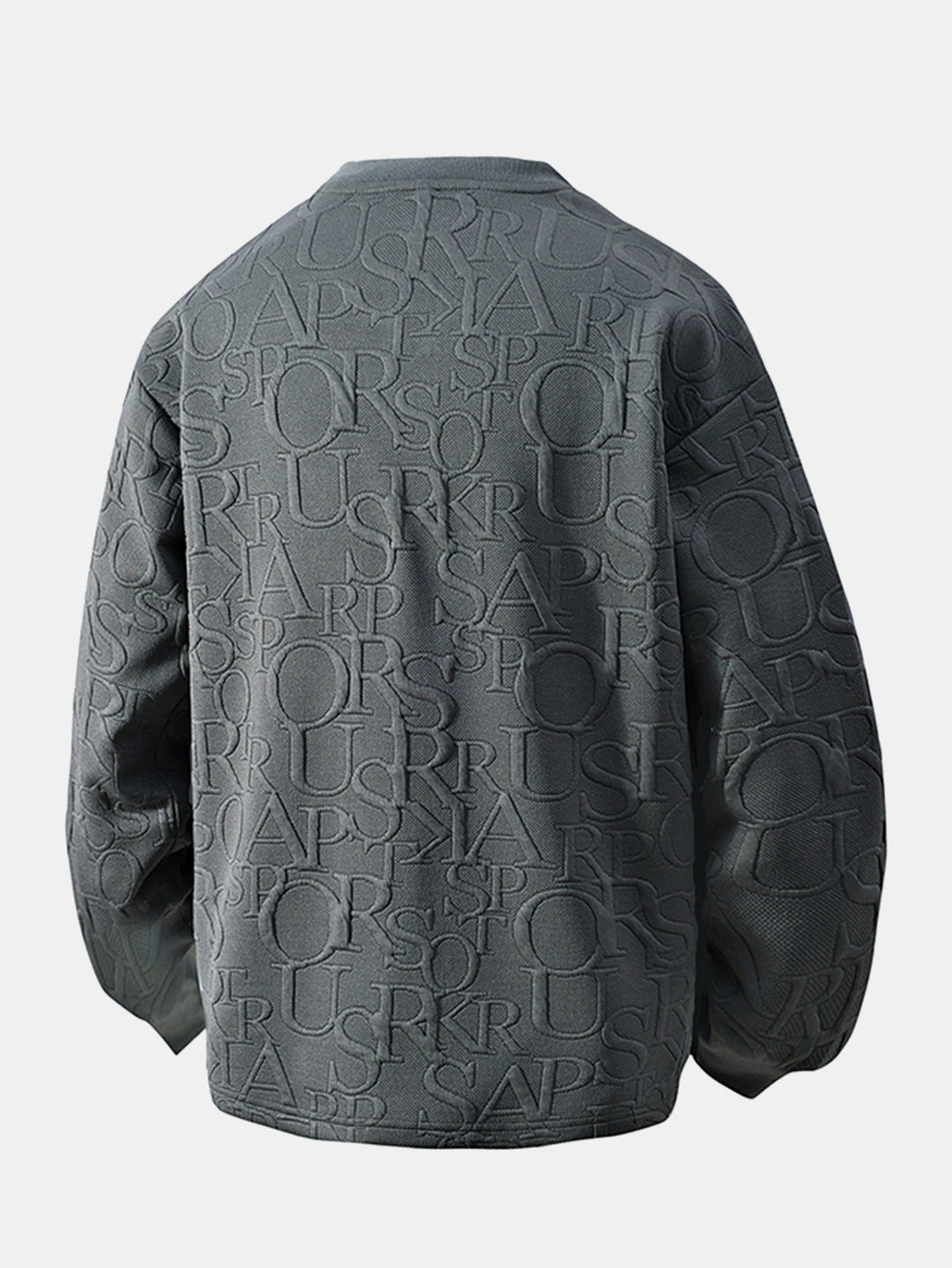 Letter Jacquard V Neck T-Shirt