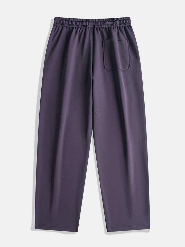 Calças de Perna Larga com Listras Laterais