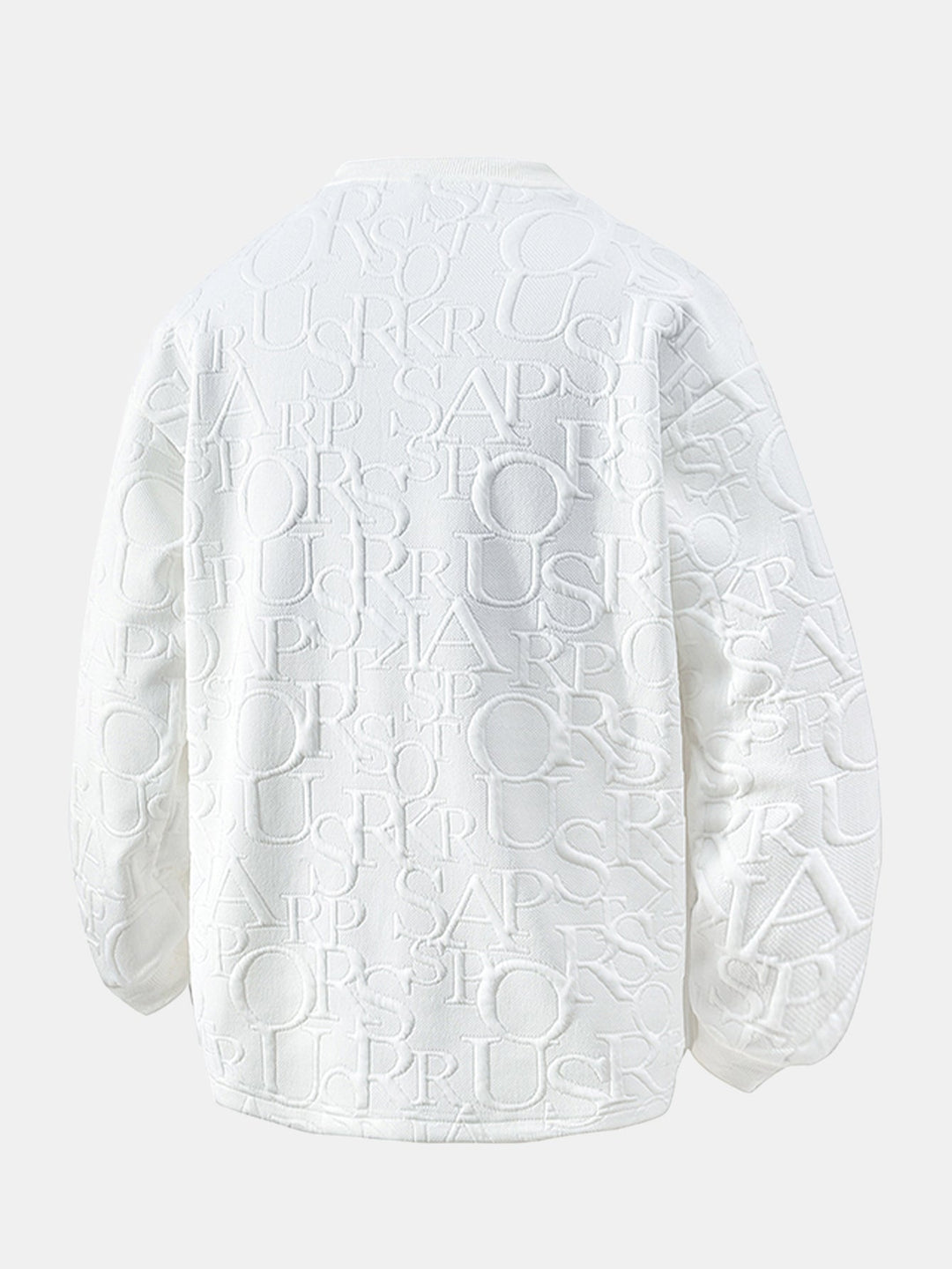 Letter Jacquard V Neck T-Shirt