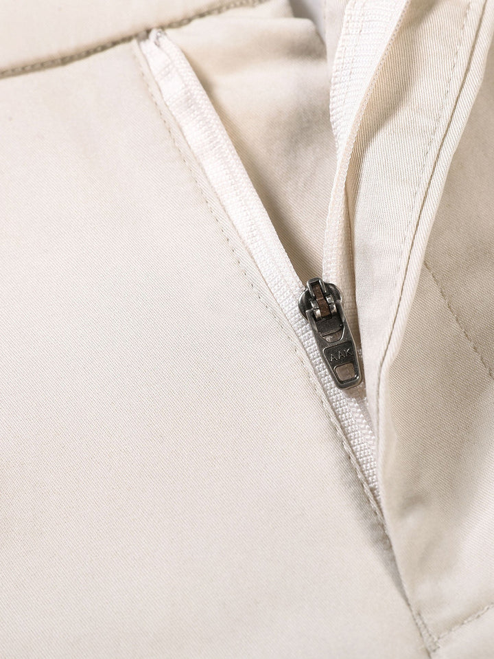 Elastic Waist Straight Leg Trousers