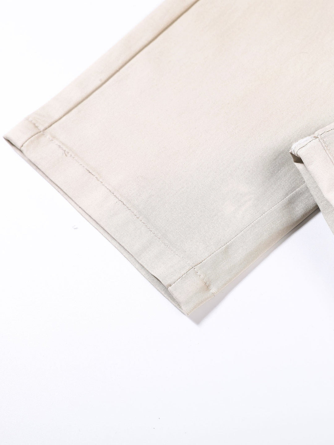 Elastic Waist Straight Leg Trousers