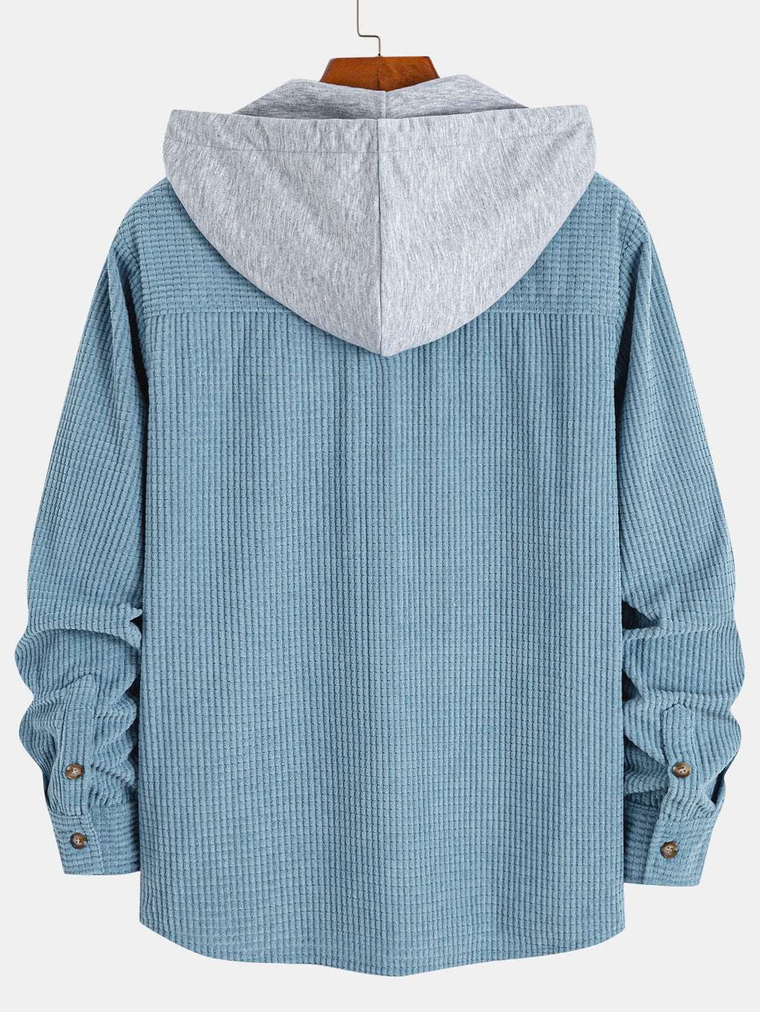 Waffle Corduroy Hooded Shirt
