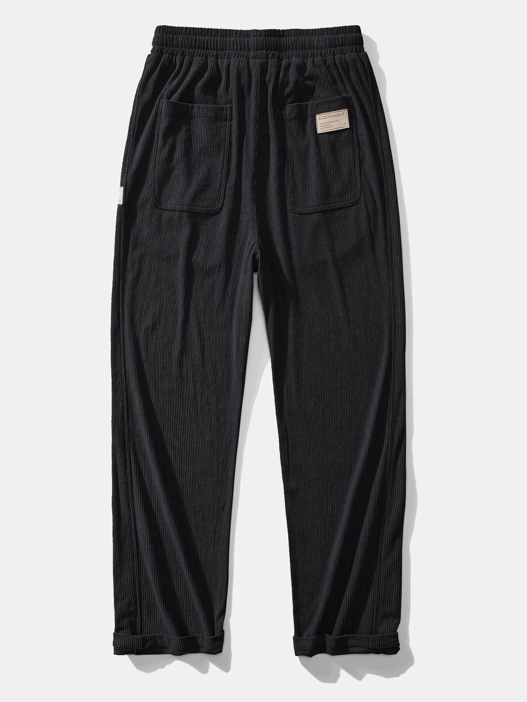 Relax Fit Contrast Corduroy Polo Collar Sweatshirt & Straight Leg Corduroy Pants