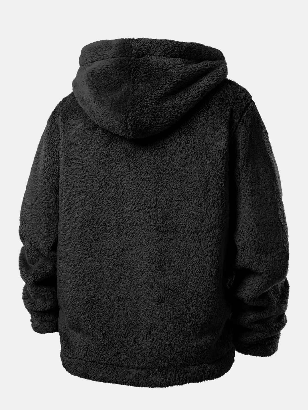 Teddy Fleece Button Up Hooded Coat