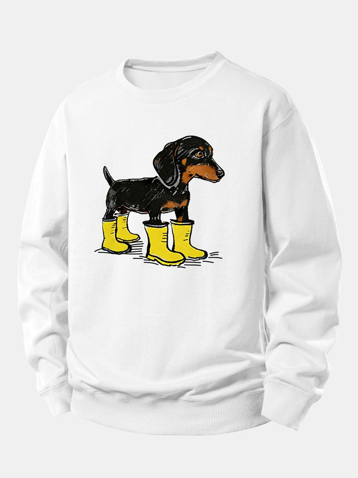 Boots Dachshund Print Relax Fit Sweatshirt