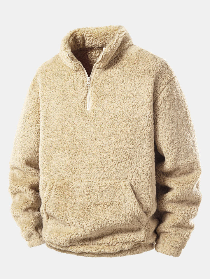 Quarter Zip Teddy Sweatshirt
