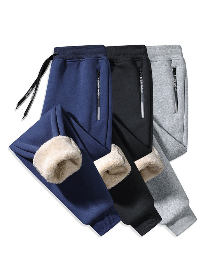 3 Pieces Warm Fleece-Lined Jogger Pants