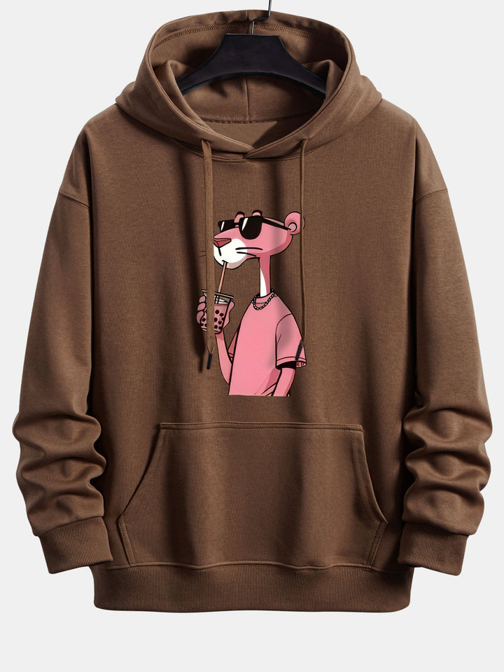 Pink Panther Print Relax Fit Hoodie