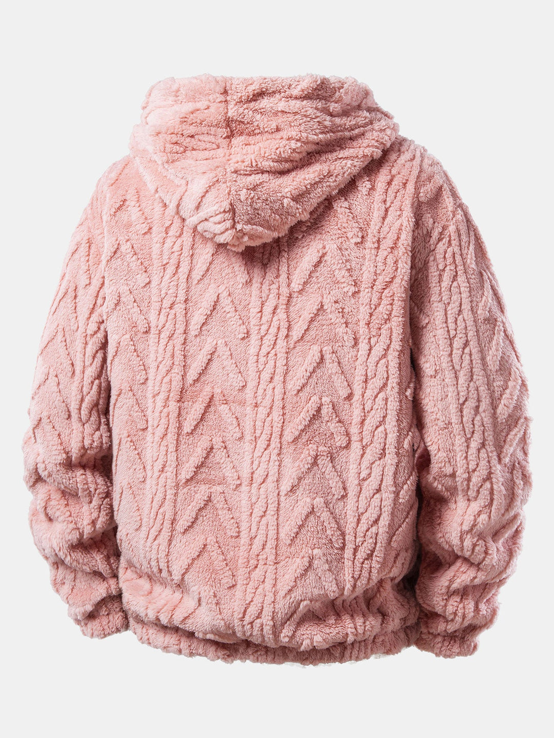 Geometric Jacquard Teddy Hoodie & Jogger Pants