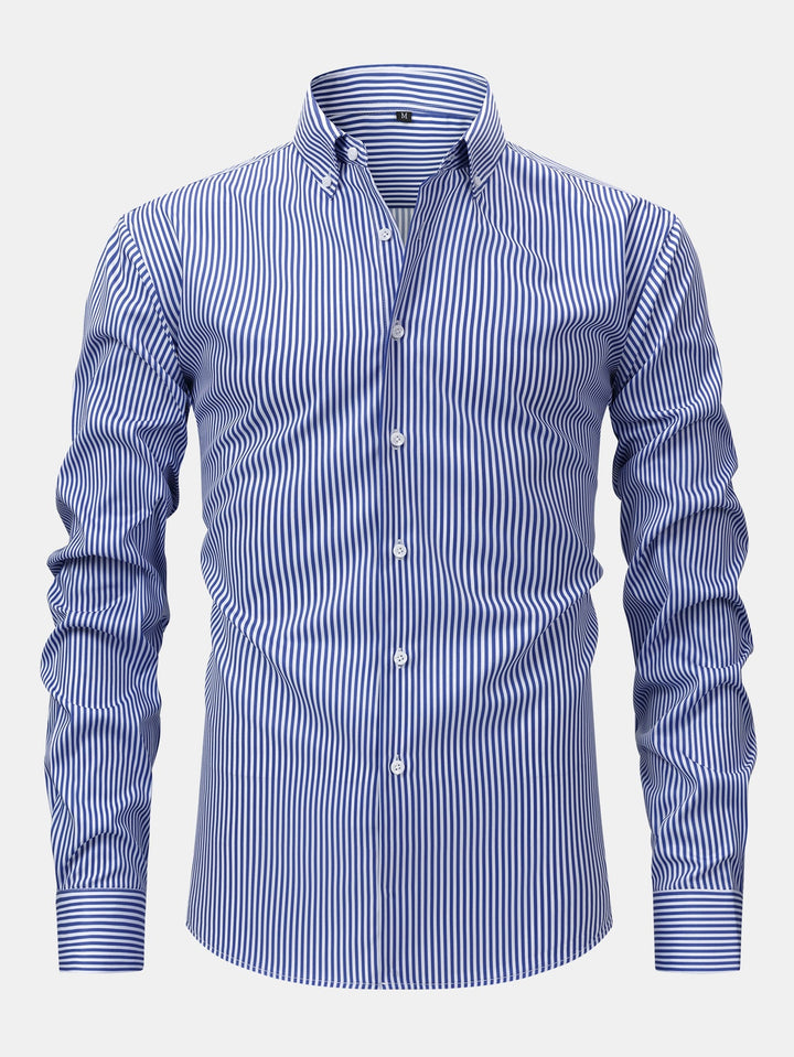 Long Sleeve Stripe Button Up Shirt