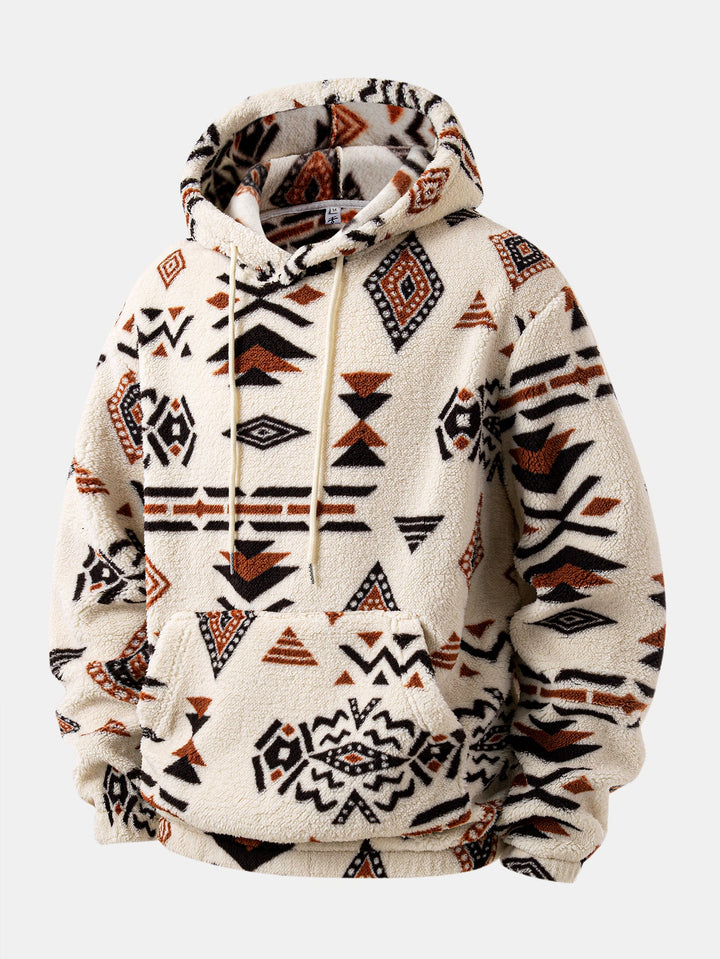 Aztec Print Teddy Hoodie & Jogging Pants