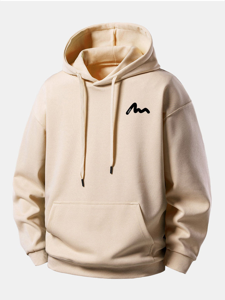 Letter Print Relax Fit Hoodie