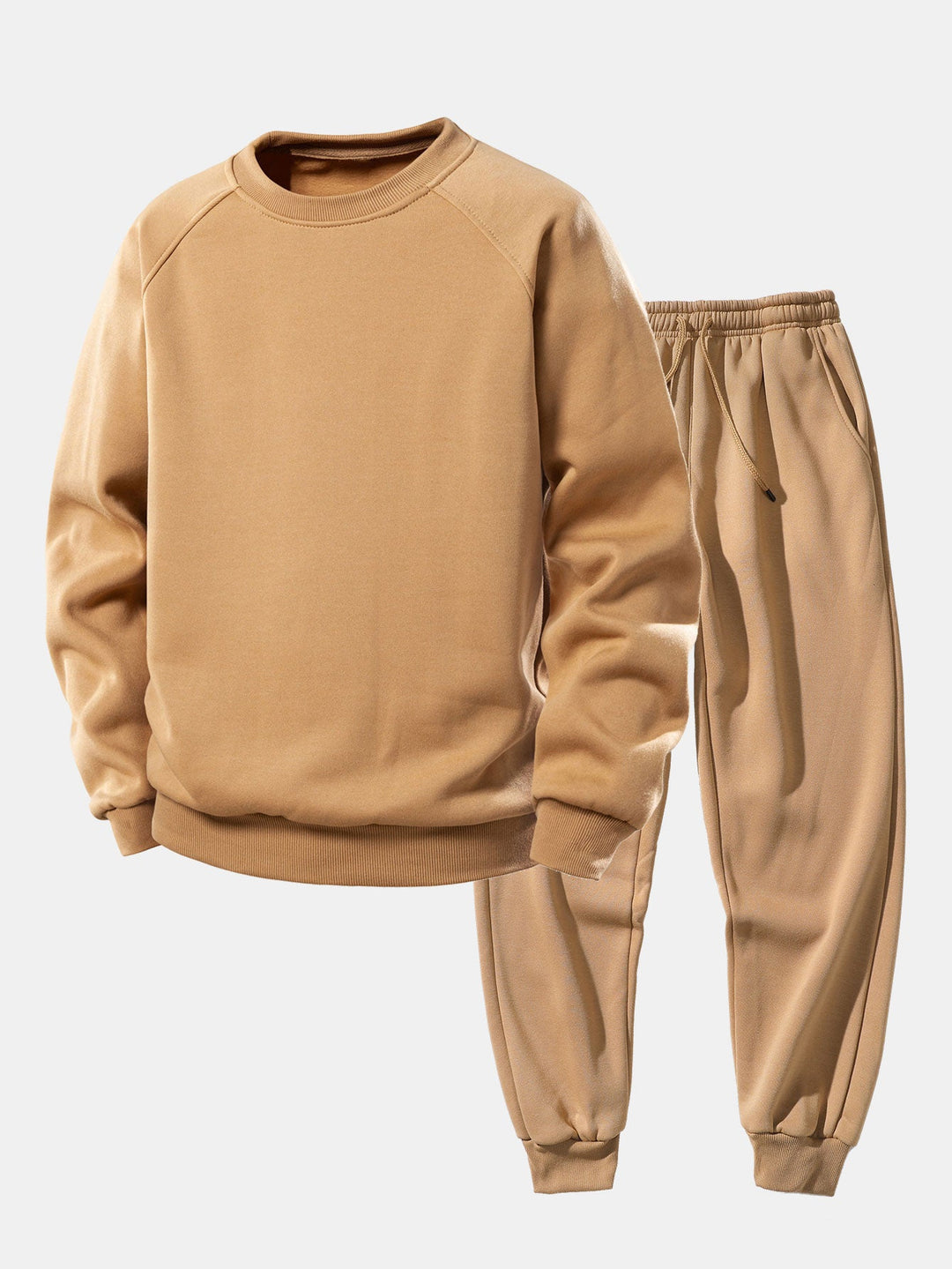 Basic Crew Neck Sweatshirt & Jogger Pants