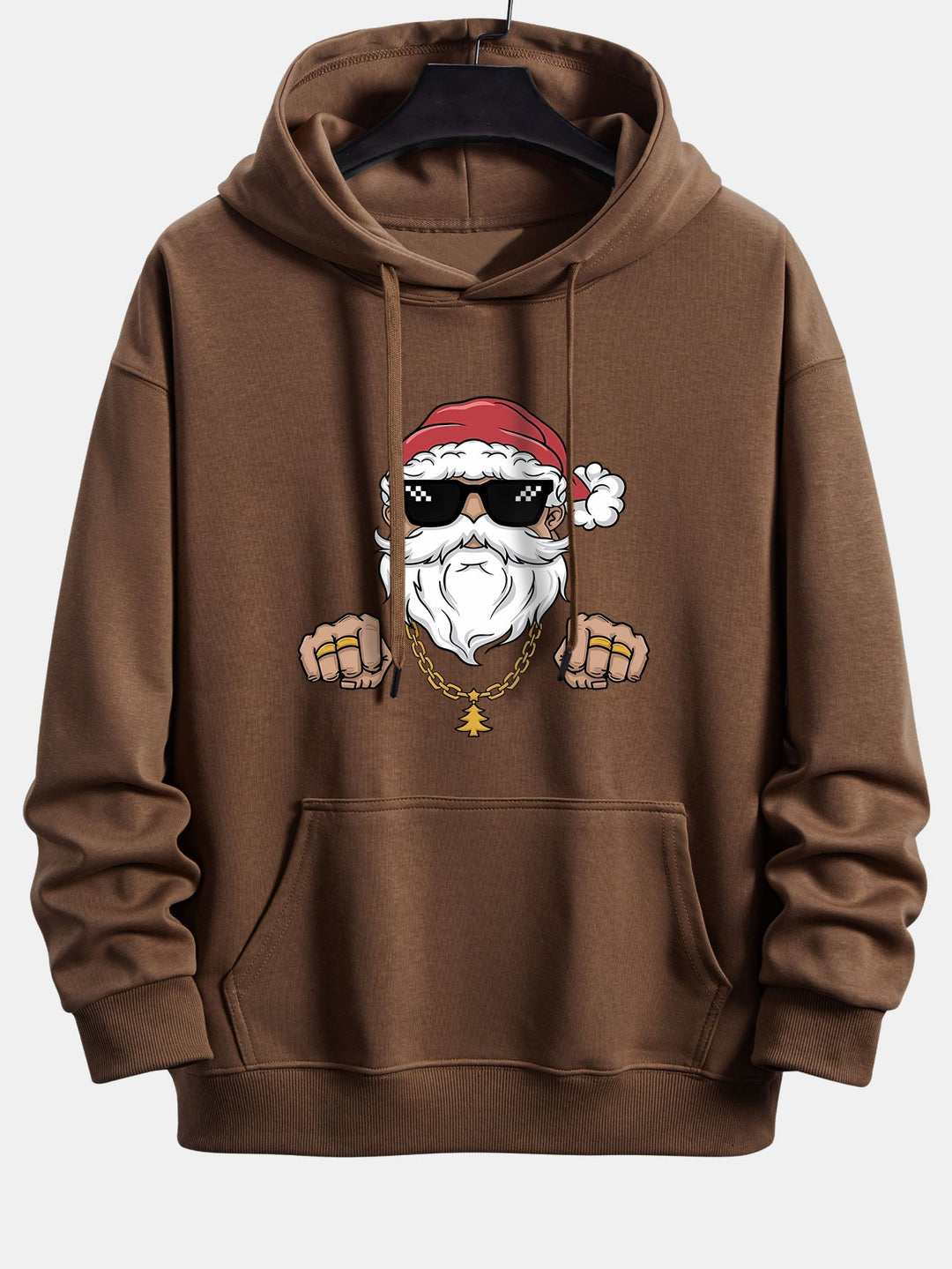 Hip Hop Santa Claus Print Relax Fit Hoodie