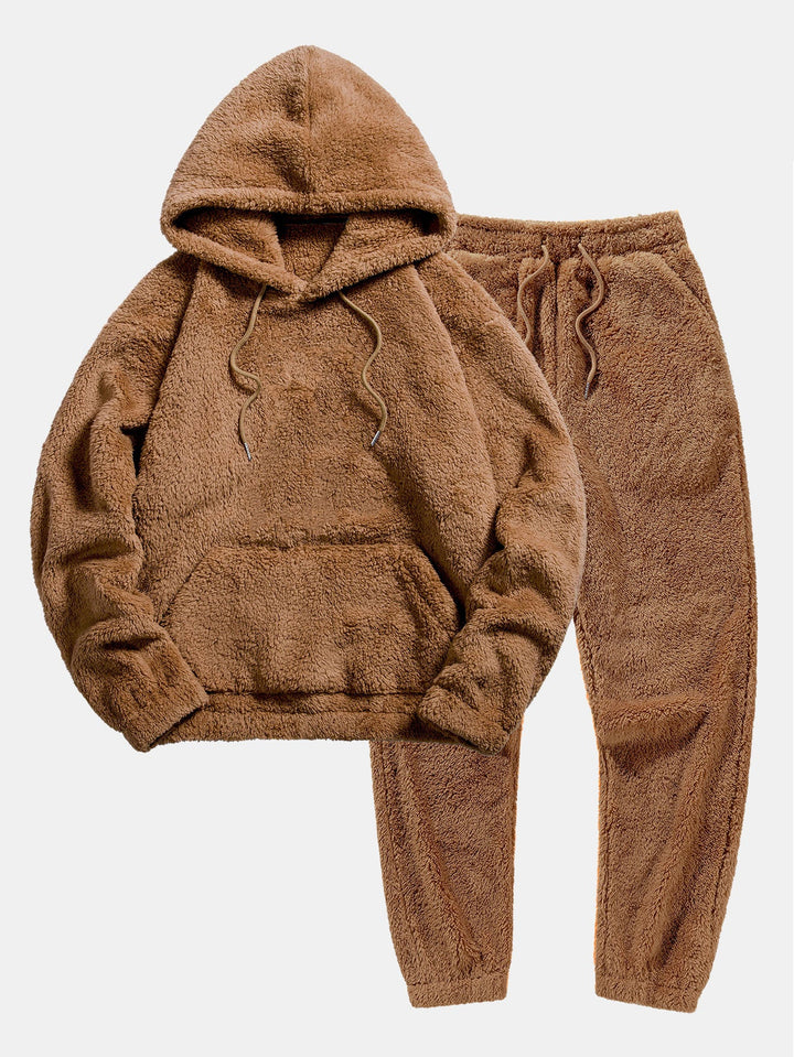 Basic Teddy Hoodie & Teddy Jogger Pants
