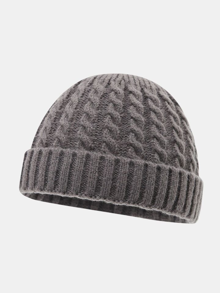 Warm Vintage Cable Knit Beanie Hat