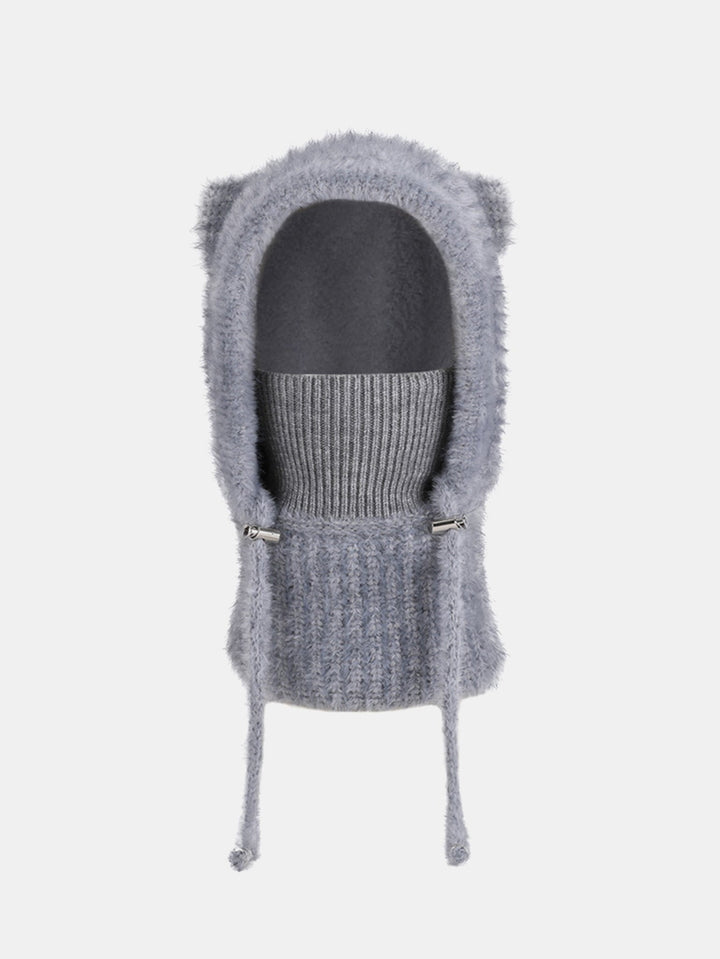 3-in-1 Fleece Lined Balaclava Knit Hat With Scarf Face Mask