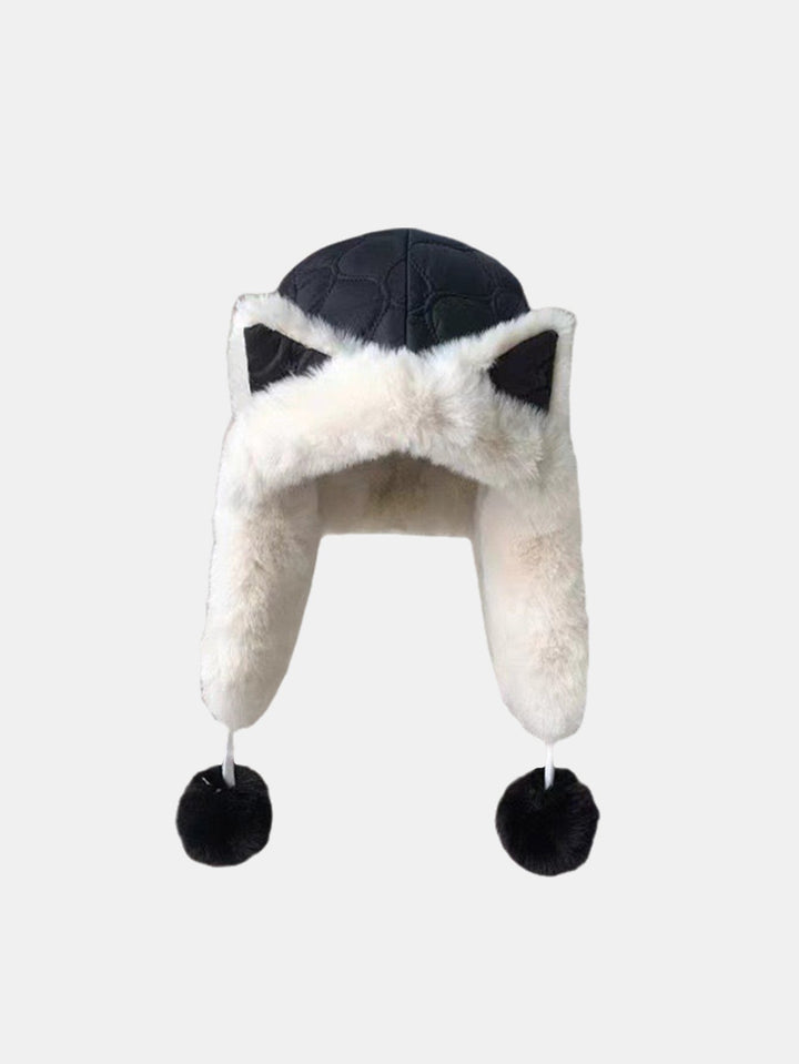 Winter Lightweight Warm Plush Beanie Hat With Fox Ears Flaps