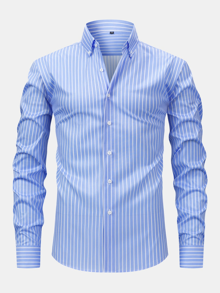 Long Sleeve Stripe Button Up Shirt