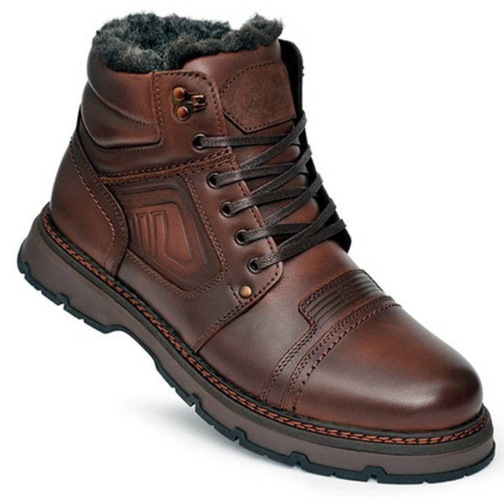 Men’s Winter Boots in Genuine Brown Leather
