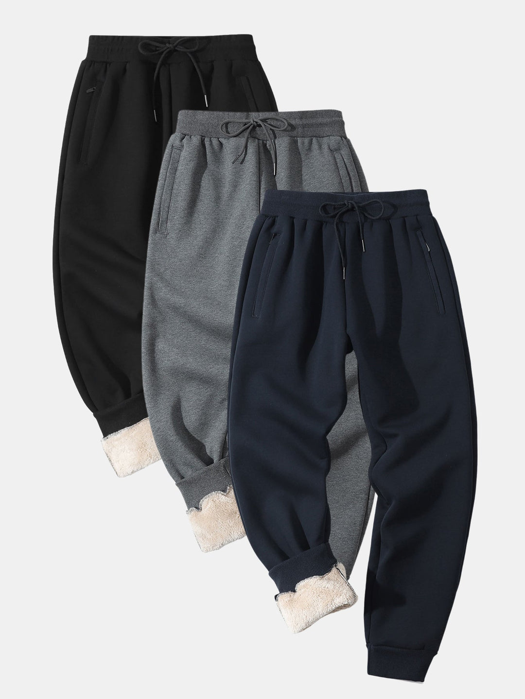 3 Pieces Teddy Lined Jogger Pants