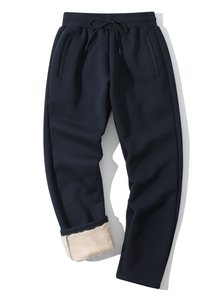 3 Pieces Teddy Lined Straight Leg Pants