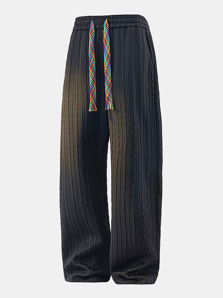 Twisted Jacquard Straight Leg Pants