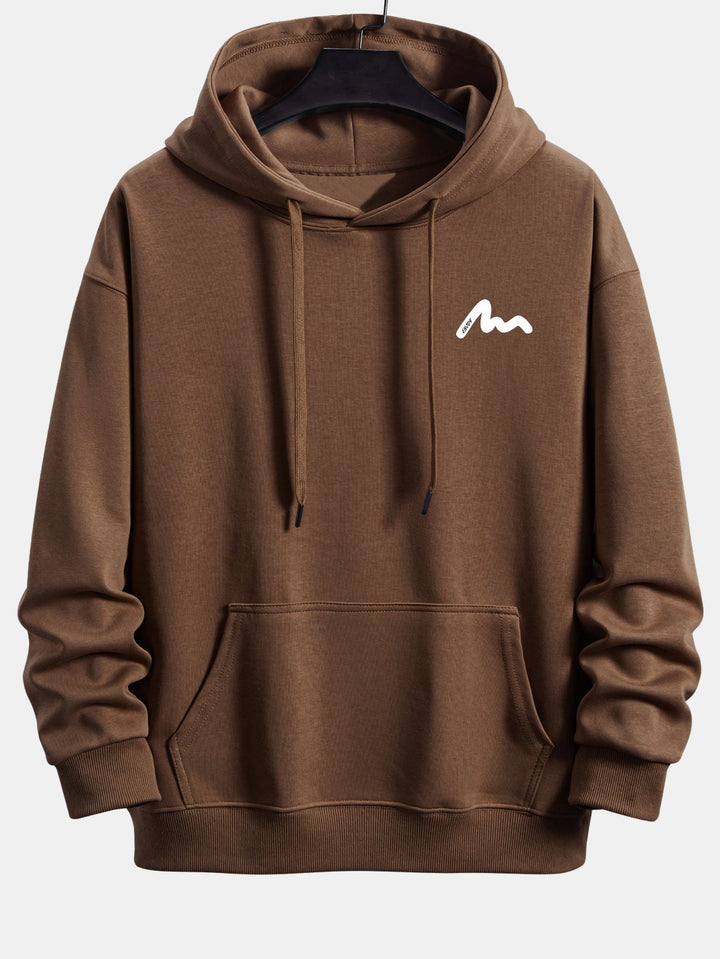 Letter Print Relax Fit Hoodie