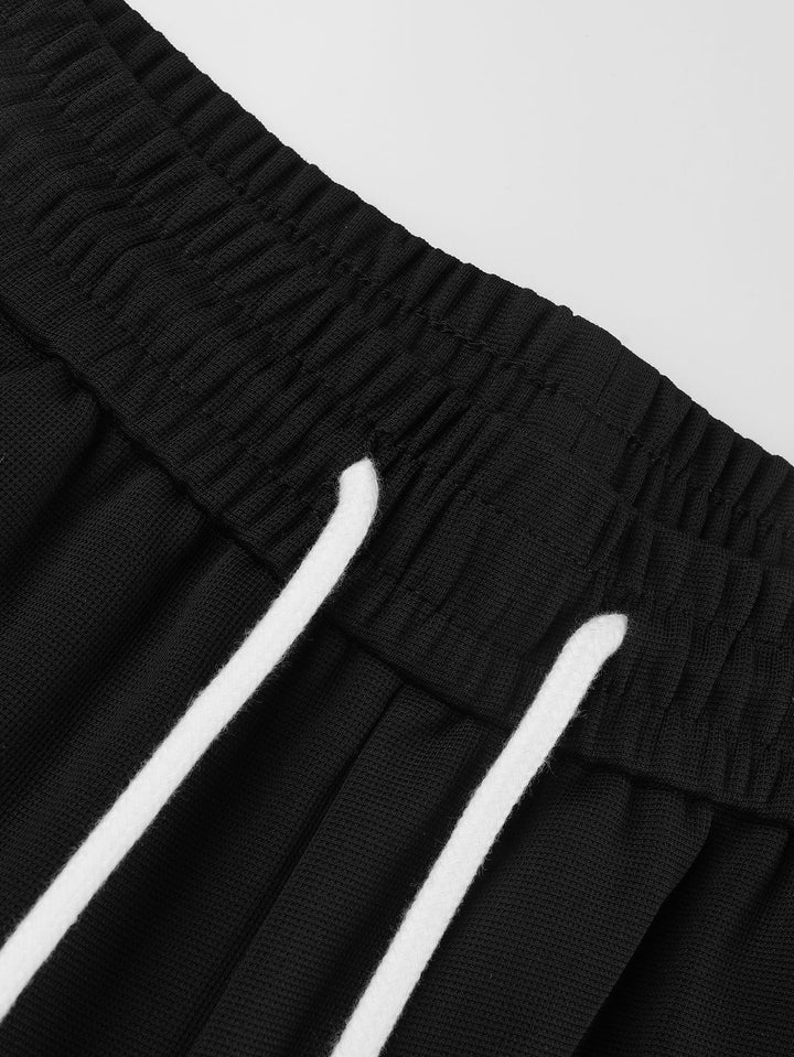 Calças de Perna Larga com Listras Laterais