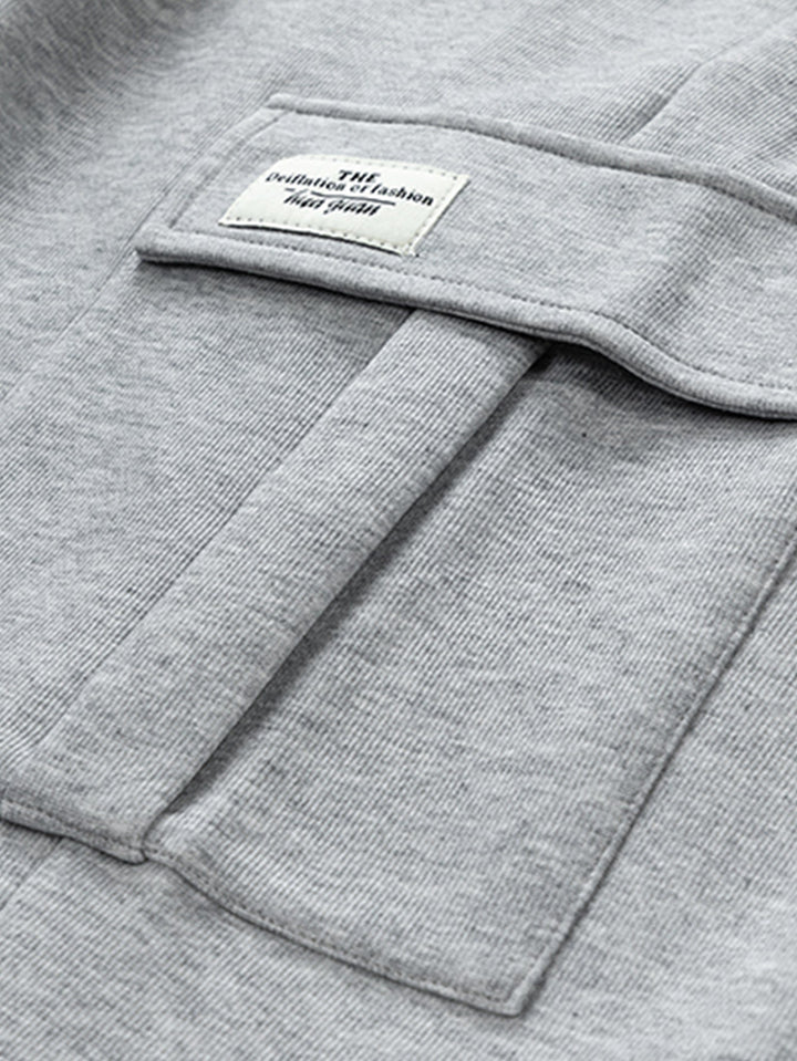 Camiseta Waffle 2 em 1 de Manga Longa com Caimento Relaxado & Calças Cargo de Jersey com Pernas Retas e Caimento Relaxado