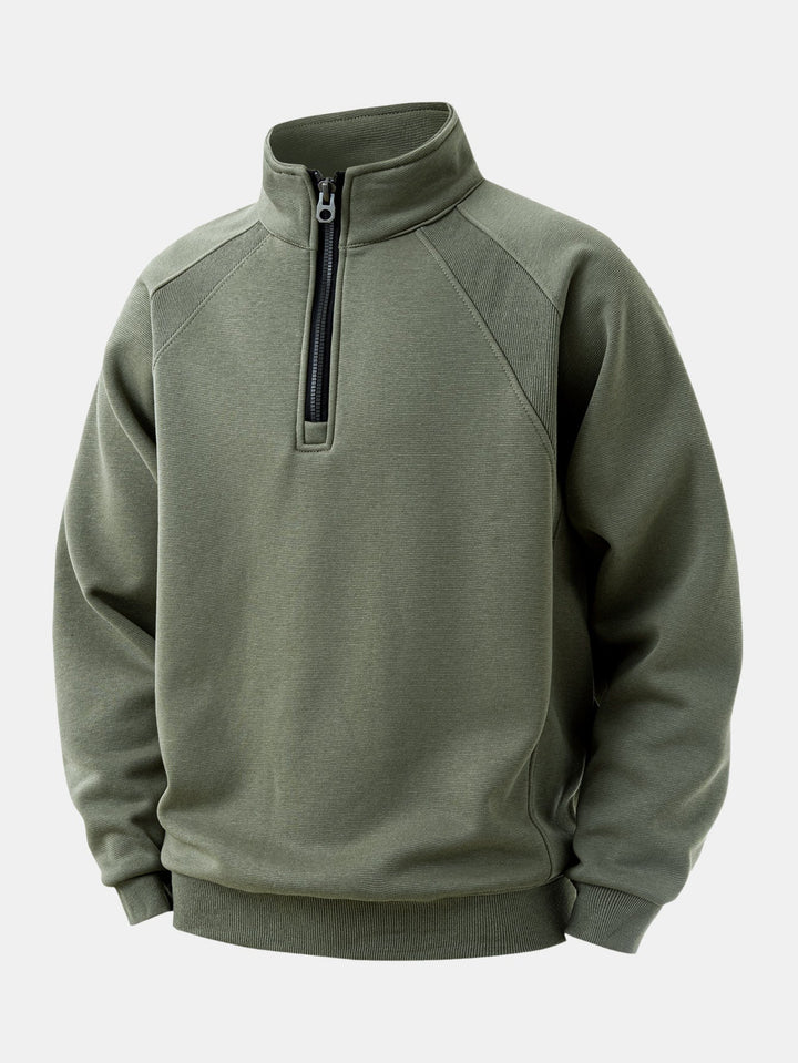 Teddy Lined Quarter Zip Sweatshirt