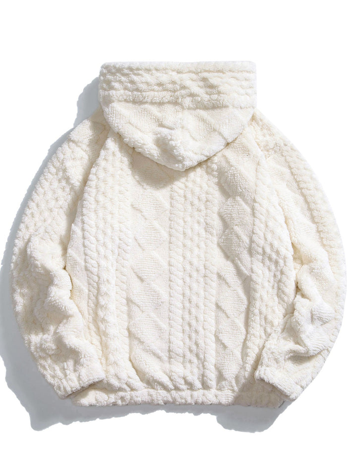 Geometry Jacquard Teddy Hoodie & Jogger Pants